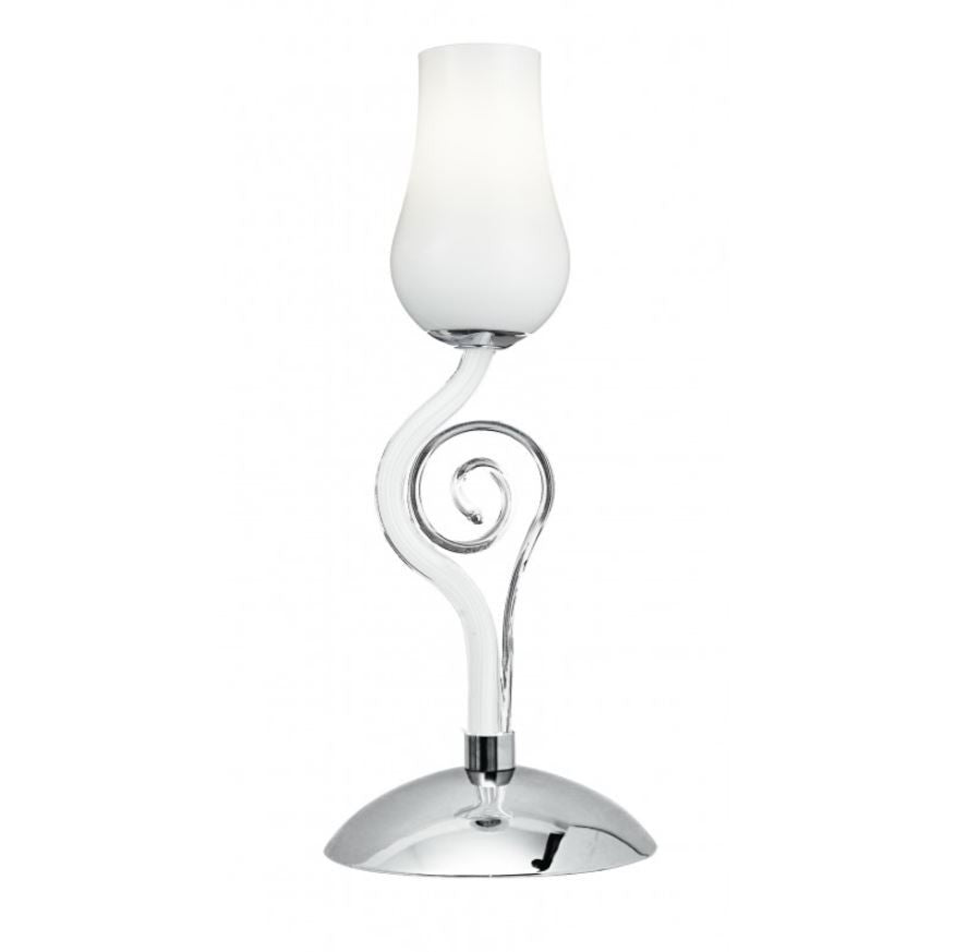Lume grande vetro soffiato bianco pastorale trasparente rifiniture cromo 1XE14 non incl. ANGEL Lume grande vetro soffiato bianco pastorale trasparente rifiniture cromo 1XE14 non incl. ANGEL